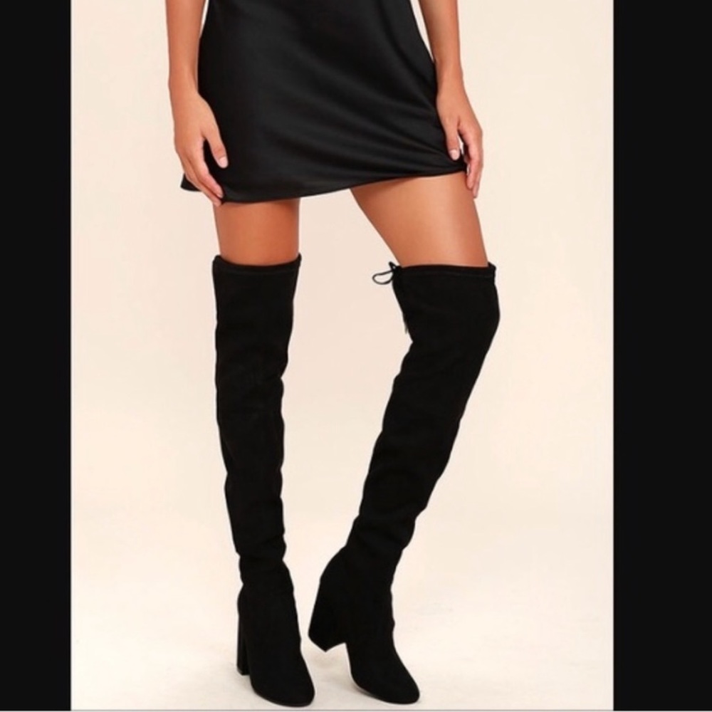 Steve Madden Over the Knee Black Boots